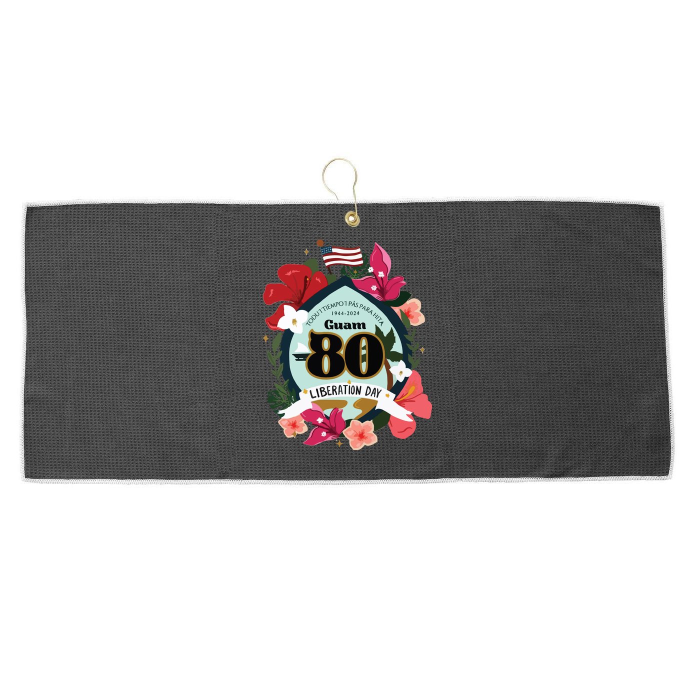Guam 80th Liberation Day Large Microfiber Waffle Golf Towel