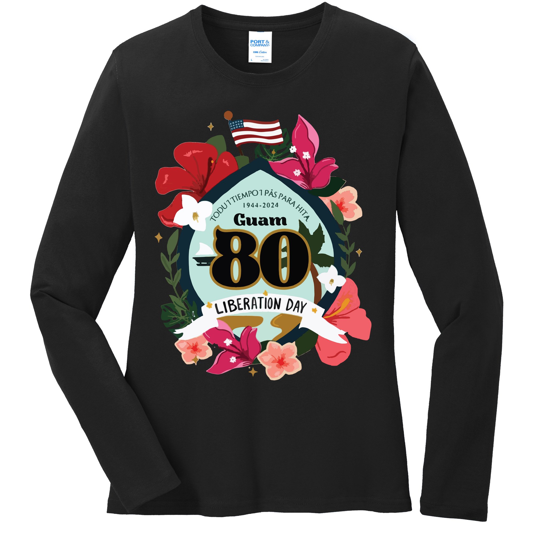 Guam 80th Liberation Day Ladies Long Sleeve Shirt