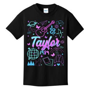 Groovy 80S Taylor First Name Personalized Birthday Girl Kids T-Shirt