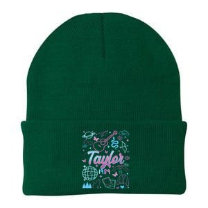 Groovy 80S Taylor First Name Personalized Birthday Girl Knit Cap Winter Beanie