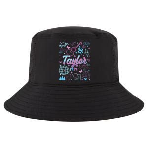 Groovy 80S Taylor First Name Personalized Birthday Girl Cool Comfort Performance Bucket Hat