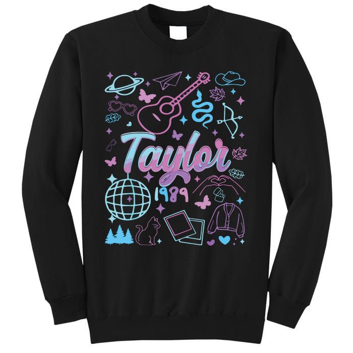 Groovy 80S Taylor First Name Personalized Birthday Girl Sweatshirt