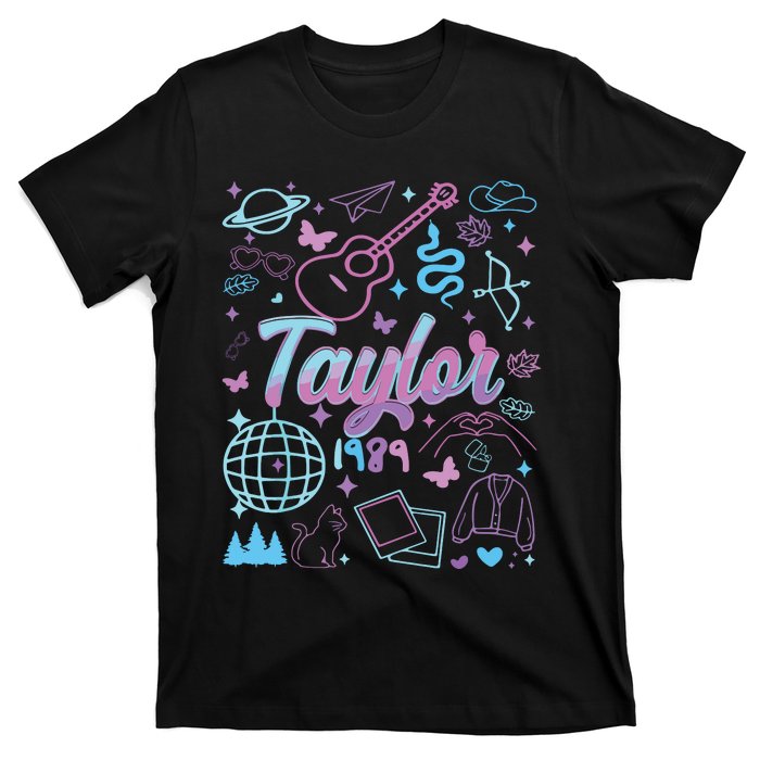 Groovy 80S Taylor First Name Personalized Birthday Girl T-Shirt