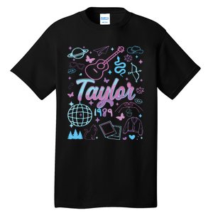 Groovy 80S Taylor First Name Personalized Birthday Girl Tall T-Shirt