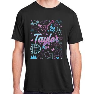 Groovy 80S Taylor First Name Personalized Birthday Girl Adult ChromaSoft Performance T-Shirt