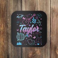 Groovy 80S Taylor First Name Personalized Birthday Girl Coaster