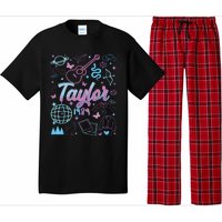 Groovy 80S Taylor First Name Personalized Birthday Girl Pajama Set