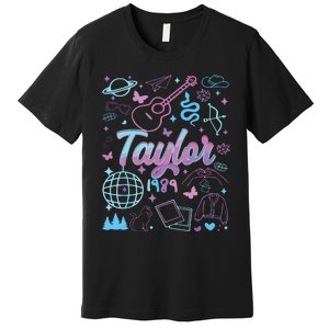 Groovy 80S Taylor First Name Personalized Birthday Girl Premium T-Shirt