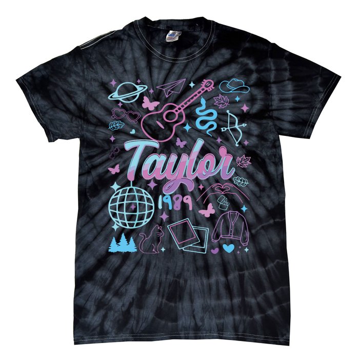 Groovy 80S Taylor First Name Personalized Birthday Girl Tie-Dye T-Shirt