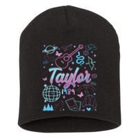 Groovy 80S Taylor First Name Personalized Birthday Girl Short Acrylic Beanie