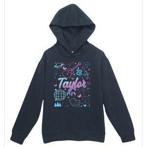 Groovy 80S Taylor First Name Personalized Birthday Girl Urban Pullover Hoodie