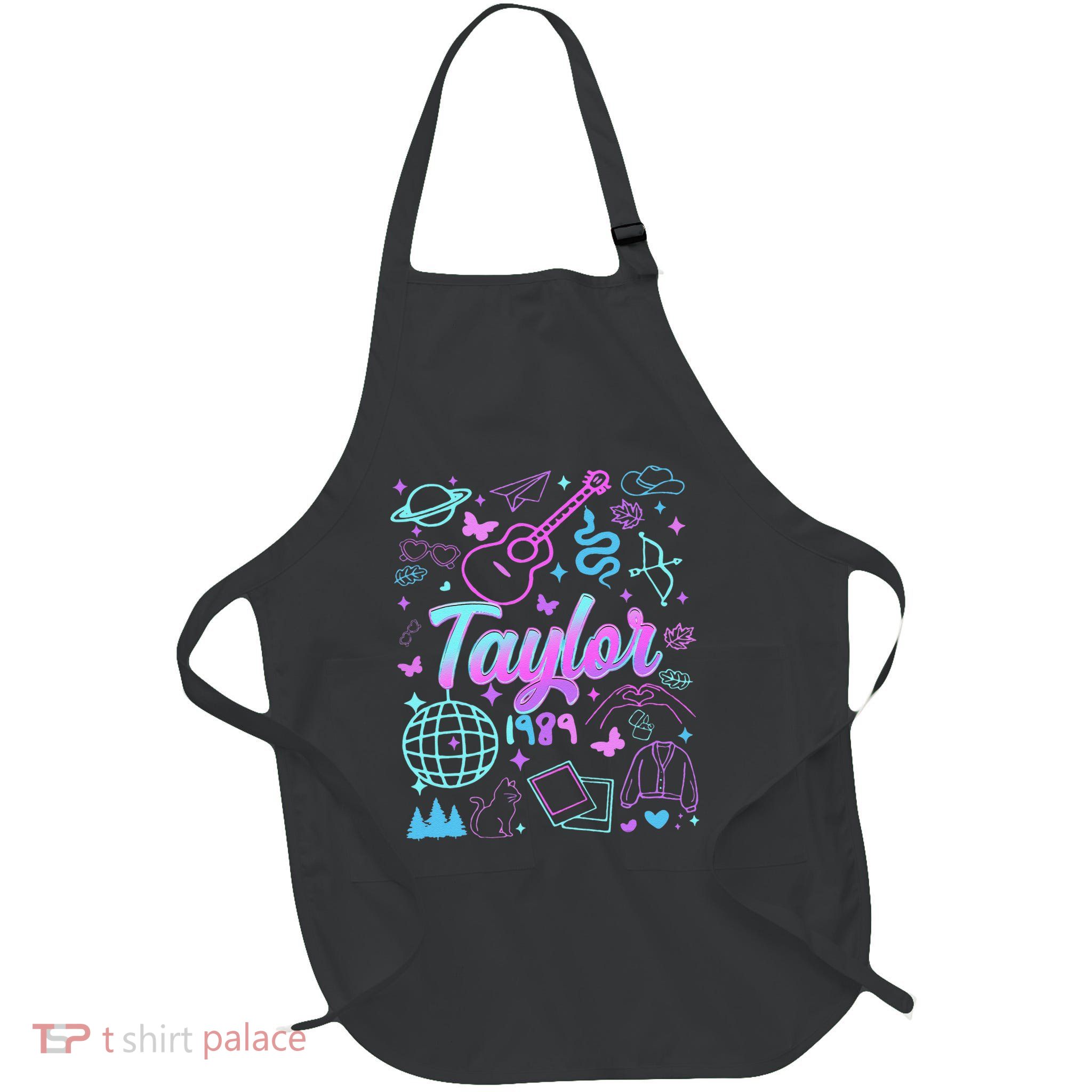 Groovy 80S Taylor First Name Personalized Birthday Girl Gift Full-Length Apron With Pockets