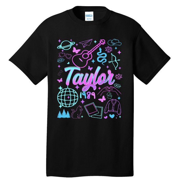 Groovy 80S Taylor First Name Personalized Birthday Girl Gift Tall T-Shirt