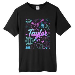 Groovy 80S Taylor First Name Personalized Birthday Girl Gift Tall Fusion ChromaSoft Performance T-Shirt