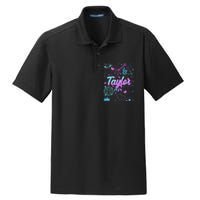 Groovy 80S Taylor First Name Personalized Birthday Girl Gift Dry Zone Grid Polo