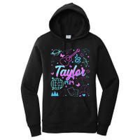 Groovy 80S Taylor First Name Personalized Birthday Girl Gift Women's Pullover Hoodie