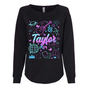 Groovy 80S Taylor First Name Personalized Birthday Girl Gift Womens California Wash Sweatshirt