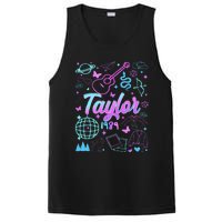 Groovy 80S Taylor First Name Personalized Birthday Girl Gift PosiCharge Competitor Tank