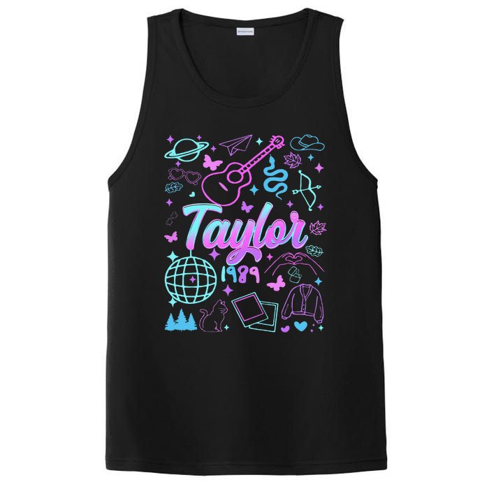 Groovy 80S Taylor First Name Personalized Birthday Girl Gift PosiCharge Competitor Tank