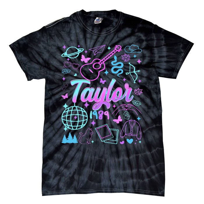 Groovy 80S Taylor First Name Personalized Birthday Girl Gift Tie-Dye T-Shirt