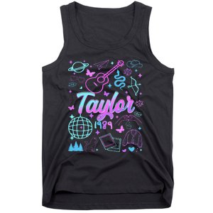 Groovy 80S Taylor First Name Personalized Birthday Girl Gift Tank Top