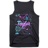 Groovy 80S Taylor First Name Personalized Birthday Girl Gift Tank Top