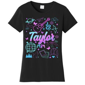 Groovy 80S Taylor First Name Personalized Birthday Girl Gift Women's T-Shirt