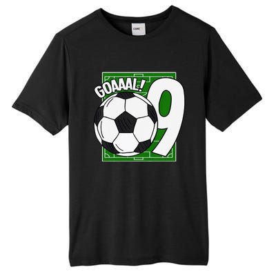 Goaaal 9th Birthday 9 Year Old Soccer Player Tall Fusion ChromaSoft Performance T-Shirt