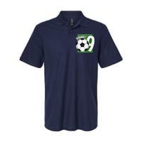 Goaaal 9th Birthday 9 Year Old Soccer Player Softstyle Adult Sport Polo