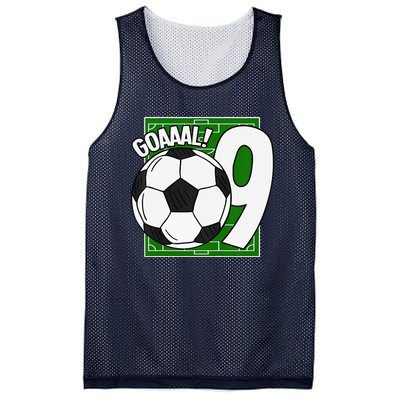 Goaaal 9th Birthday 9 Year Old Soccer Player Mesh Reversible Basketball Jersey Tank