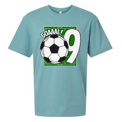 Goaaal 9th Birthday 9 Year Old Soccer Player Sueded Cloud Jersey T-Shirt