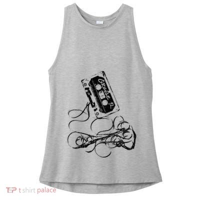 Grunge 90s Music Vintage Tape Concert Ladies PosiCharge Tri-Blend Wicking Tank