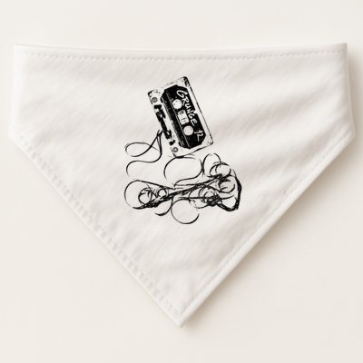 Grunge 90s Music Vintage Tape Concert USA-Made Doggie Bandana