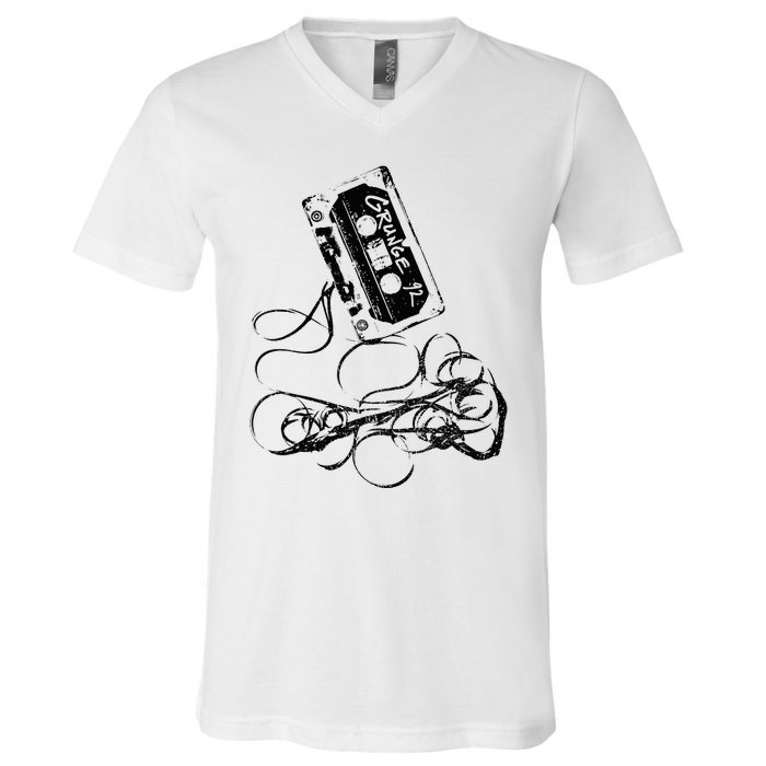 Grunge 90s Music Vintage Tape Concert V-Neck T-Shirt