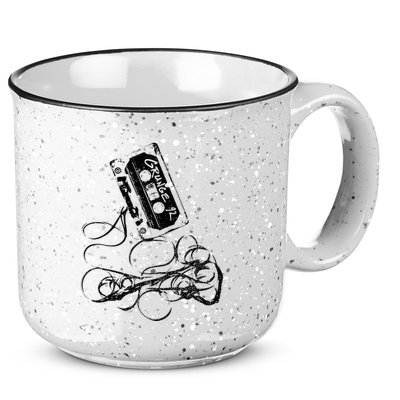 Grunge 90s Music Vintage Tape Concert 15oz Campfire Ceramic Mug