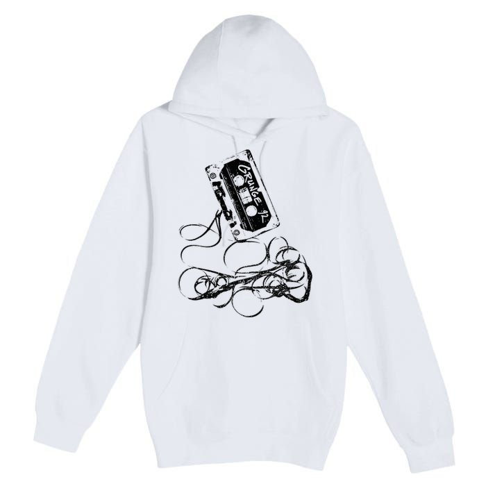 Grunge 90s Music Vintage Tape Concert Premium Pullover Hoodie