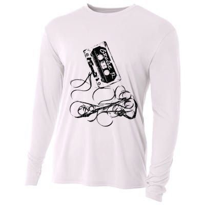 Grunge 90s Music Vintage Tape Concert Cooling Performance Long Sleeve Crew