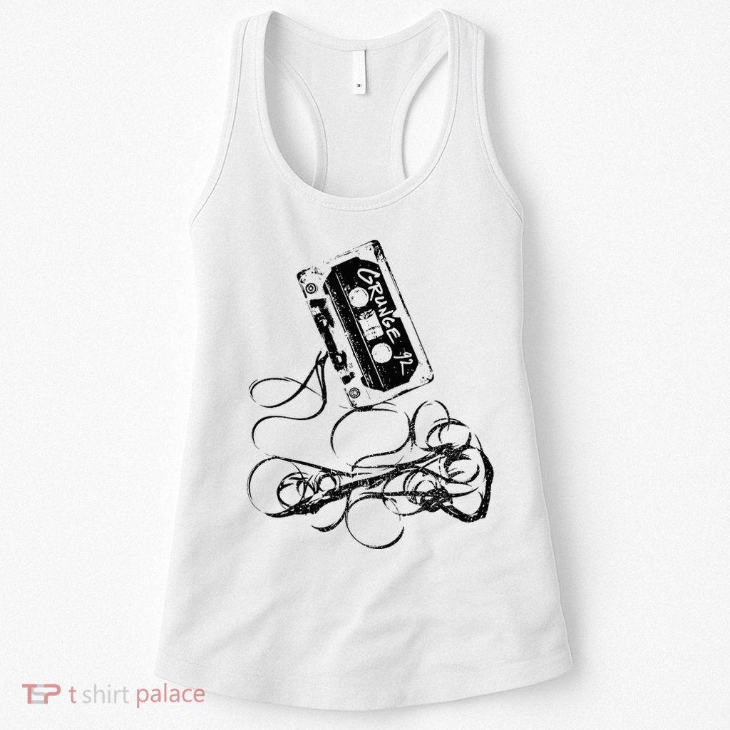 Grunge 90s Music Vintage Tape Concert Womens Tank Top