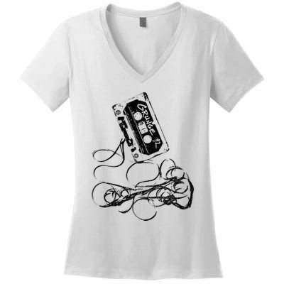 Grunge 90s Music Vintage Tape Concert Women's V-Neck T-Shirt