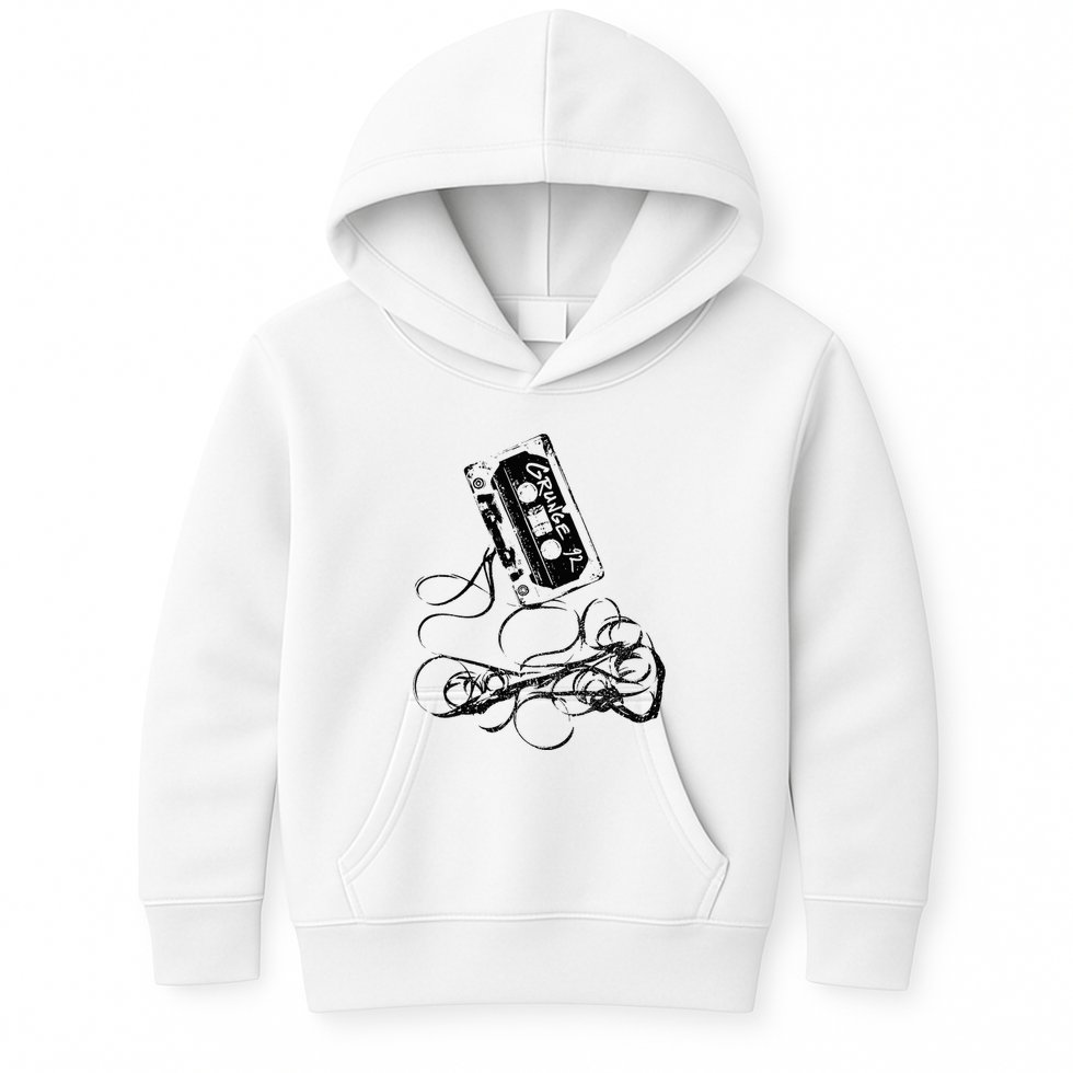 Grunge 90s Music Vintage Tape Concert Kids Hoodie