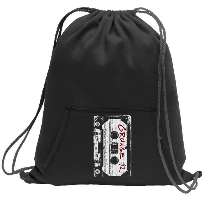 Grunge 90S Vintage Concert Mixtape Retro Sweatshirt Cinch Pack Bag