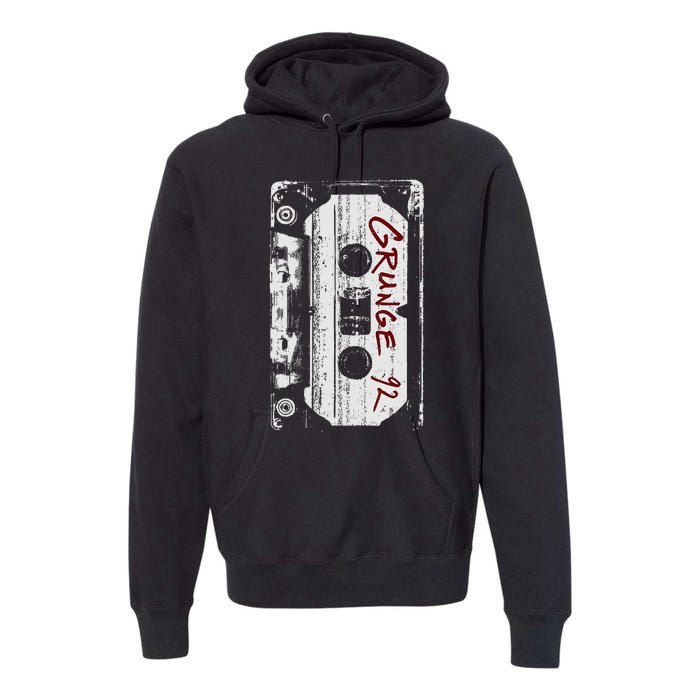 Grunge 90S Vintage Concert Mixtape Retro Premium Hoodie