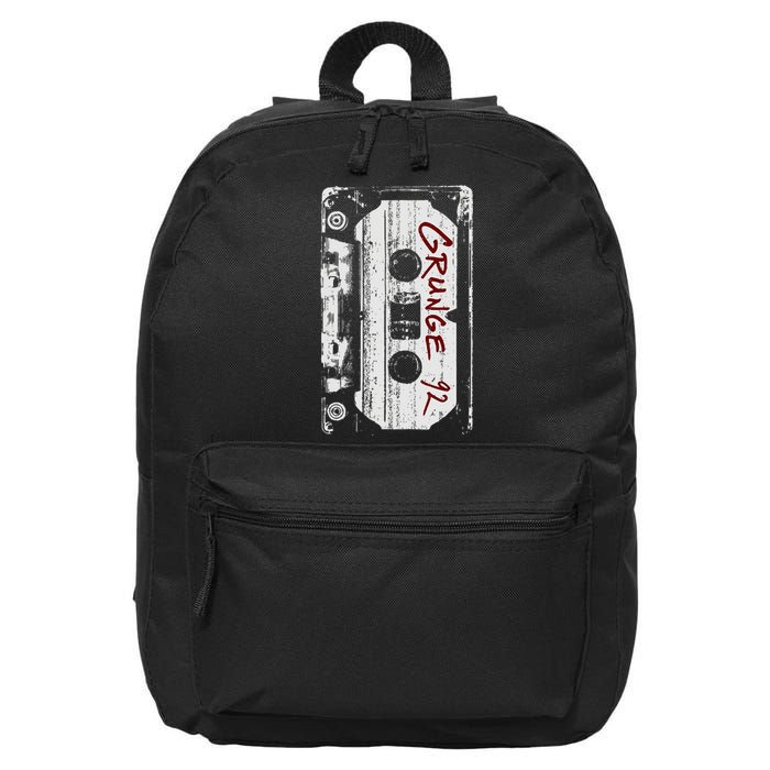 Grunge 90S Vintage Concert Mixtape Retro 16 in Basic Backpack