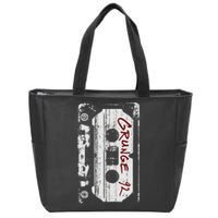 Grunge 90S Vintage Concert Mixtape Retro Zip Tote Bag