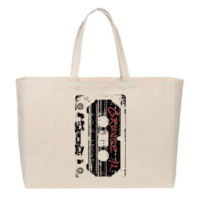 Grunge 90S Vintage Concert Mixtape Retro Cotton Canvas Jumbo Tote