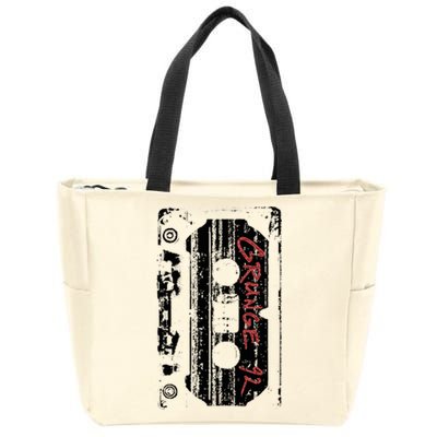 Grunge 90S Vintage Concert Mixtape Retro Zip Tote Bag