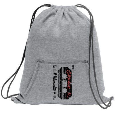 Grunge 90S Vintage Concert Mixtape Retro Sweatshirt Cinch Pack Bag