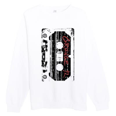 Grunge 90S Vintage Concert Mixtape Retro Premium Crewneck Sweatshirt