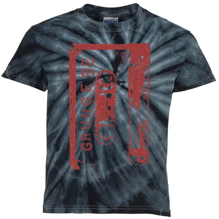 Grunge 90S Vintage Concert Mixtape Kids Tie-Dye T-Shirt