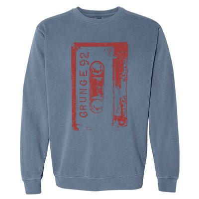 Grunge 90S Vintage Concert Mixtape Garment-Dyed Sweatshirt